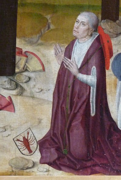 クーサのニコラス。聖ニコラス病院の礼拝堂の祭壇の詳細、c。 1480 作： Master of the Life of the Virgin