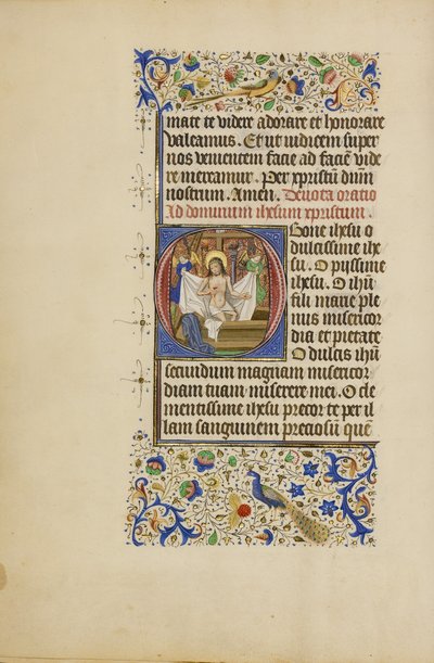 イニシャルO：悲しみの男 作： Master of the Llangattock Hours