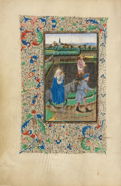 エジプトへの逃避 作： Master of the Llangattock Hours