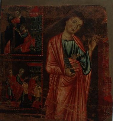 St.James（パネルにテンペラ 作： Master of the Magdalen