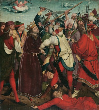 マザーフィールの戦いでの聖オズワルドの殉教、c. 1480年から1485年。 作： Master of the Oswald legend
