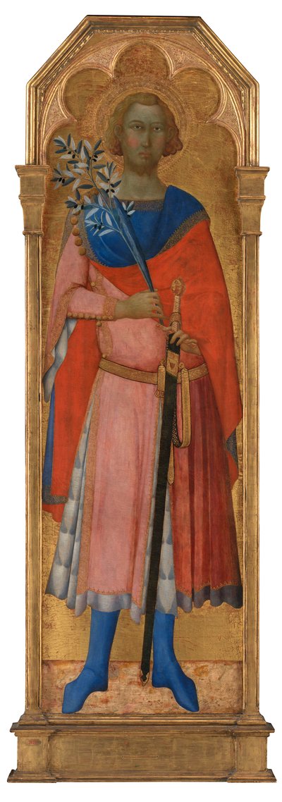 セントビクター、1350年頃（パネルにテンペラ、金地） 作： Master of the Palazzo Venezia Madonna