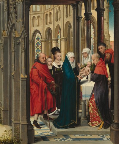 神殿でのプレゼンテーション」、14701480年頃。 作： Master of the Prado Adoration of