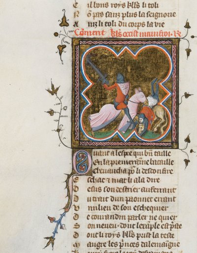 ギヨーム・ド・ロリスとジャン・ド・ムンによるローマ・デ・ラ・ローズの原稿のミニチュア、1353年 作： Master of the Rose novels