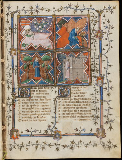 ギヨーム・ド・ロリスとジャン・ド・ムンによるローマ・デ・ラ・ローズの原稿のミニチュア、1353年 作： Master of the Rose novels