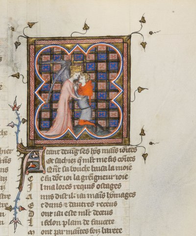 ギヨーム・ド・ロリスとジャン・ド・ムンによるローマ・デ・ラ・ローズの原稿のミニチュア、1353年 作： Master of the Rose novels