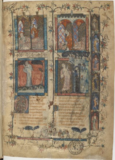 ギヨーム・ド・ロリスとジャン・ド・ムンによるローマ・デ・ラ・ローズの原稿のミニチュア、1353年 作： Master of the Rose novels