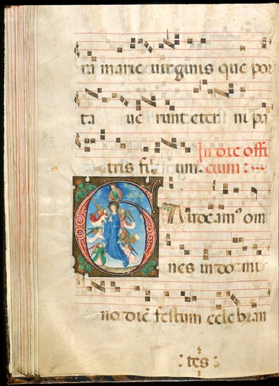 聖母被昇天、f.72v、15 世紀後半から (羊皮紙にインク、テンペラ、金箔) 作： Master of the Saluces Hours (attr. to)
