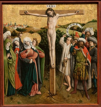 キリストの受難》の祭壇画、1440年代頃（木に油彩と金彩） 作： Master of the Schlägl Altarpiece