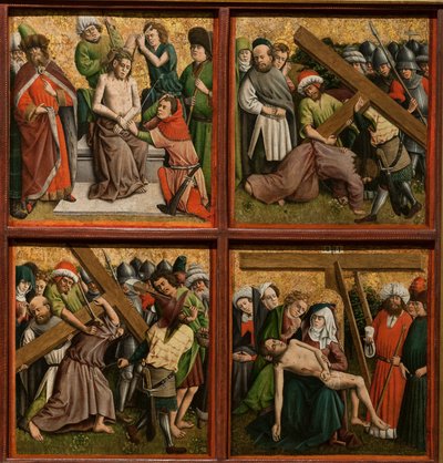 キリストの受難の祭壇画、c. 1440年代。 作： Master of the Schlägl Altarpiece
