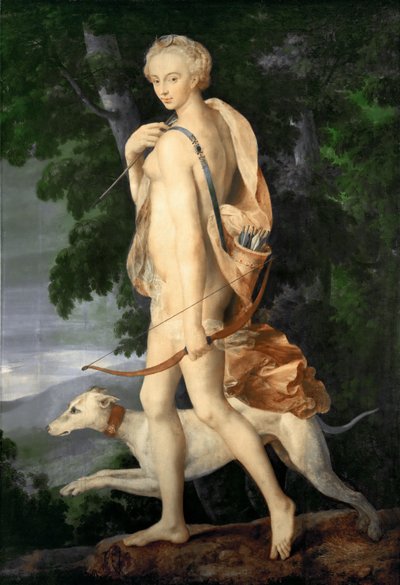 ダイアナ・ザ・ハントレス 作： Master of the School of Fontainebleau