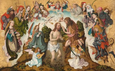 キリストの洗礼（14851500年頃）。 作： Master of the St Bartholomew Altarpiece