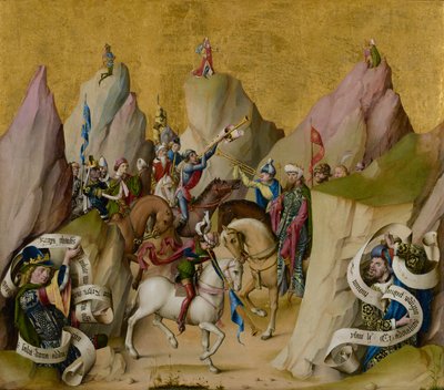 ダヴィデとイザヤと三人の王の会見」（レクト）、「聖母被昇天」（裏面） 作： Master of the St. Bartholomew Altarpiece