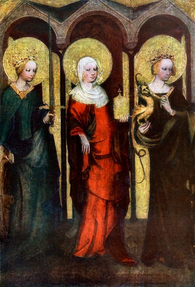 トレボンの祭壇画の裏に絵を描いた、c1380 1955。 作： Master of the Trebon Altarpiece