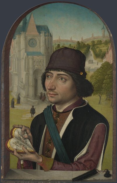 若い男の肖像c。 1480 作： Master of the View of St. Gudule