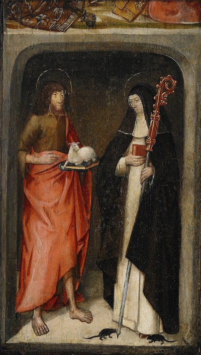 洗礼者聖ヨハネとニヴェルの聖ガートルード、1480 作： Master of the View of St. Gudule