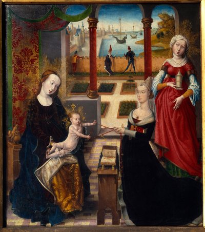 聖母と聖マグダラのマリア サント・グデュールの眺めの師による絵画（15世紀） (ec.flam.) 1475年 リエージュ美術館蔵 作： Master of the View of St. Gudule