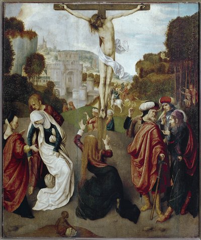 磔刑」（木に油彩、1483～1498年頃 作： Master of the Virgo Inter Virgines