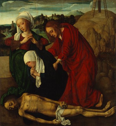 キリストの死に対する嘆き》1490年頃（油彩・パネル） 作： Master of the Virgo Inter Virgines