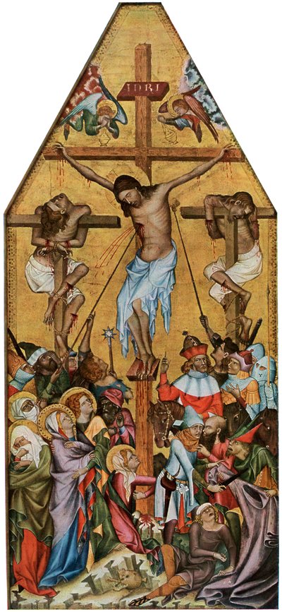 「カウフマンの磔刑」、c1350 1955。 作： Master of the Vyssi Brod Altar