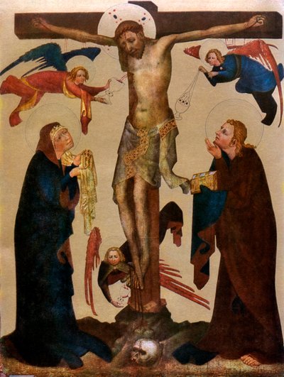 ヴィッシ・ブロドの「磔刑」、1400年以前 1955年 作： Master of the Vyssi Brod Altar