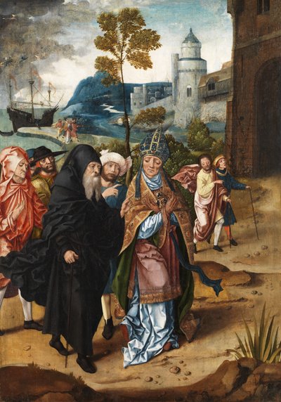 ビショップと隠者聖者、1510-20年頃 作： Master of the von Groote Adoration