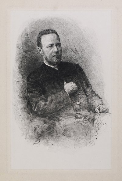 歴史家でジャーナリストのセルゲイ・ニコラエヴィッチ・シュビンスキーの肖像、1834～1913年、1900年代 作： Mate