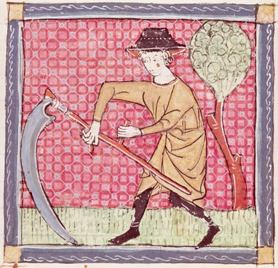 Fol.58v 6月：干し草 作： Matfre Ermengaut
