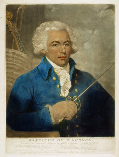 1788年にW.ウォードによって彫刻されたムッシュドセントジョージ 作： Mather Brown