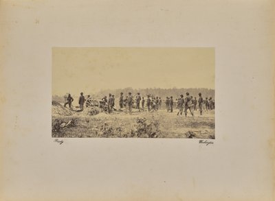 クーパース大尉の砲台-1ペンシルバニアBがPの前にいる。 作： Mathew B. Brady