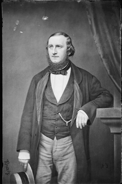 作曲家ウィリアム・ヴィンセント・ウォレス（William Vincent Wallace 1812-1865）の肖像（1855年）。 作： Mathew B. Brady