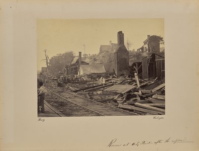 シティポイントの廃墟 - 爆発の後 作： Mathew B. Brady