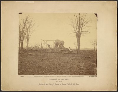 ブル・ランの戦場、ヘンリー夫人の家跡 作： Mathew B. Brady
