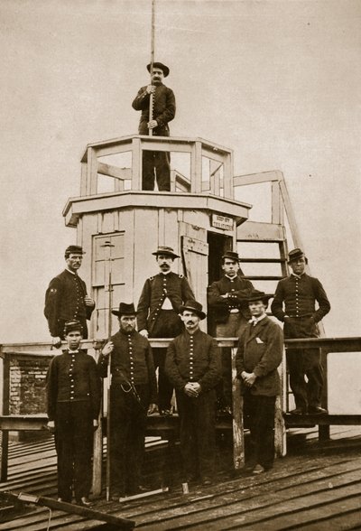 セントラルシグナルステーション、ワシントンDC、1861-65（セピア写真） 作： Mathew B. Brady