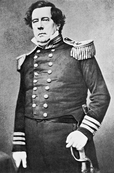 ペリー提督（モノクロ写真 作： Mathew Brady