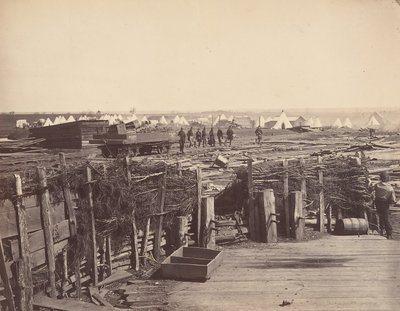 マナッサスの要塞、1862年に第13マスが占領。 作： Mathew Brady