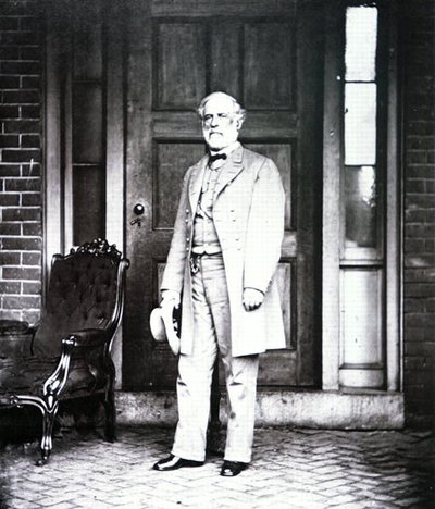 ロバート・E・リー将軍（1807-70）（モノクロ写真） 作： Mathew Brady