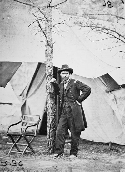 コールドハーバーの戦場でのユリシーズ・シンプソン・グラント将軍 作： Mathew Brady