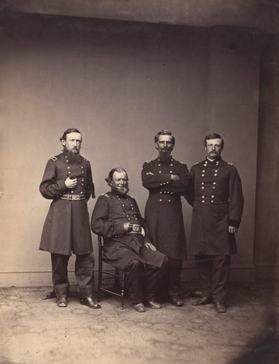 ウィリアム・ウォード将軍とスタッフ（1861年頃）。 作： Mathew Brady