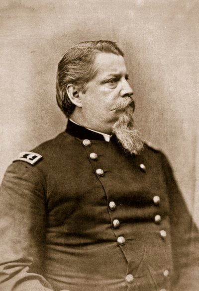 ウィンフィールドスコットハンコック将軍、1861-65年（セピア写真） 作： Mathew B. Brady