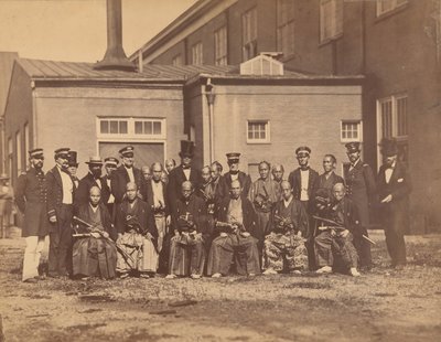 [日本大使館、ネイビーヤード、ワシントンDC]、1860年。 作： Mathew Brady