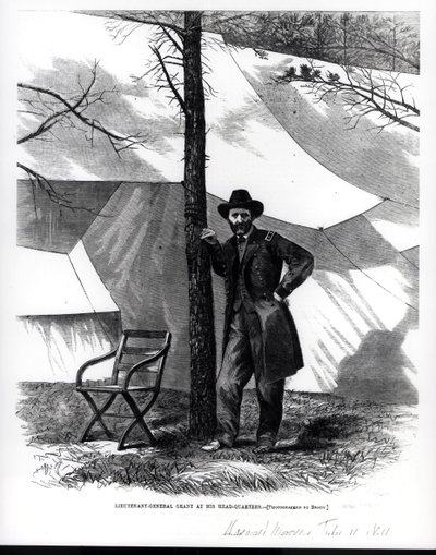 1864年7月16日の「ハーパーズウィークリー」からの挿絵、ユリシーズS.グラント中尉 作： Mathew B. Brady