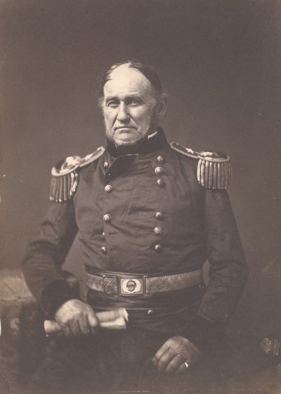 デビッド・E・ツイッグス少将、1859年頃。 作： Mathew Brady
