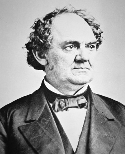P.T. バーナム（モノクロ写真 作： Mathew Brady