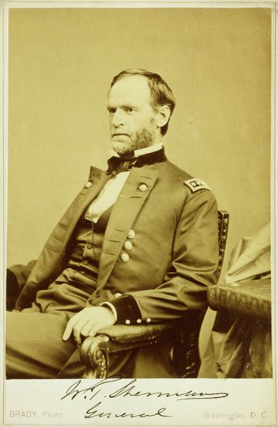 William Tecumseh Shermanのポートレート写真 作： Mathew B. Brady