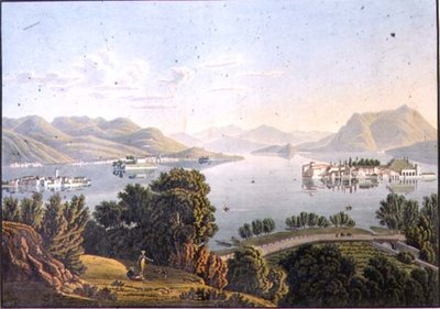 マッジョーレ湖とボロメア諸島の眺め（Vue du Lac Majeur et des Isles Boromees）（エングレーヴィング） 作： Mathias Gabriel (after) Lory
