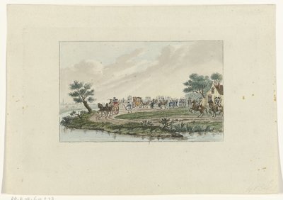 Goejanverwellesluis での王女の逮捕、1787 年 作： Mathias de Sallieth