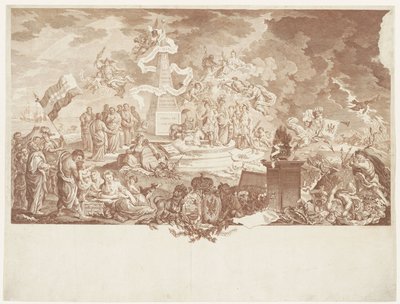 真の愛国心に関する寓意、1788年 作： Mathias de Sallieth