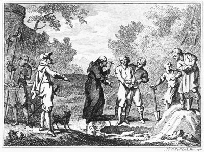 スペインのカトリック教徒によるフランドルプロテスタントの処刑、1790年 作： Mathias de Sallieth