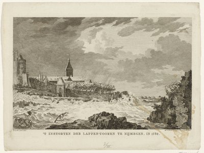 ナイメーヘンのラップ塔の崩壊、1784年 ナイメーヘンのラップタワー崩壊。 1784年（オブジェクトのタイトル） 作： Mathias de Sallieth